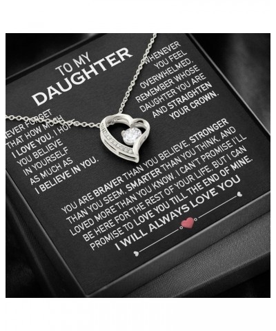 To My Daughter Necklace From Mom With Heartfelt Message & Elegant Box, Mother Daughter Necklace, Mother To Daughter Gifts Fro...