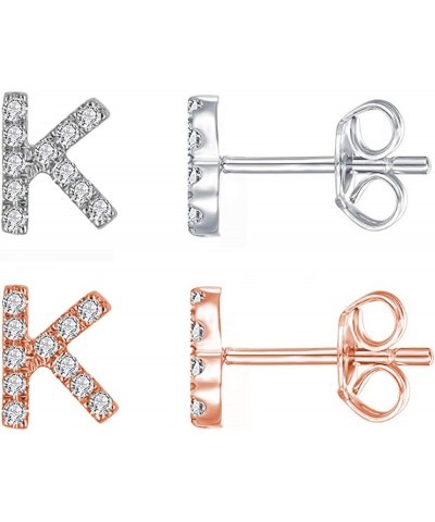 2Pcs Initial Earrings for Women Initial Stud Earrings for Girls 26 Alphabet Letter Initial Earrings k $8.24 Earrings