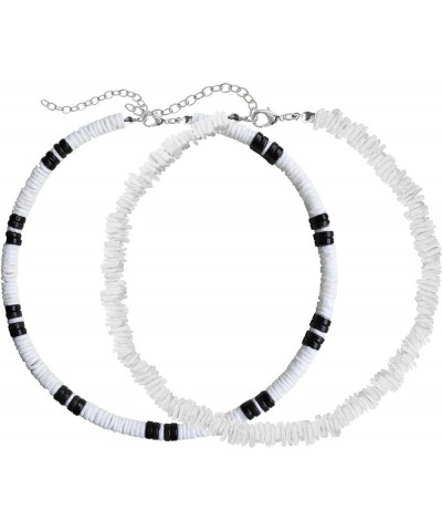 2Pcs White Puka Chip Shell Choker with Coconut Shell Hawaiian VSCO Necklace White Square & Black Coconut Shell $11.75 Necklaces