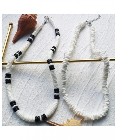 2Pcs White Puka Chip Shell Choker with Coconut Shell Hawaiian VSCO Necklace White Square & Black Coconut Shell $11.75 Necklaces