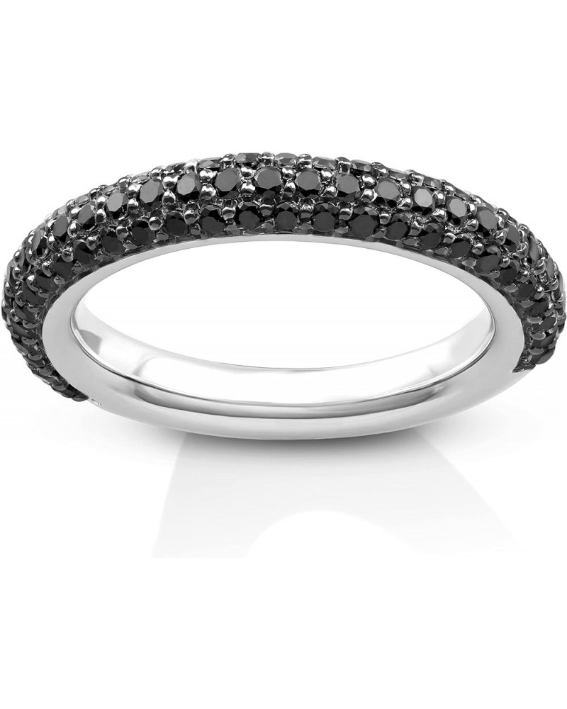 Sterling Silver Black Diamond Band Ring (7/8 cttw, Black Color, I3 Clarity) sterling-silver $125.40 Rings