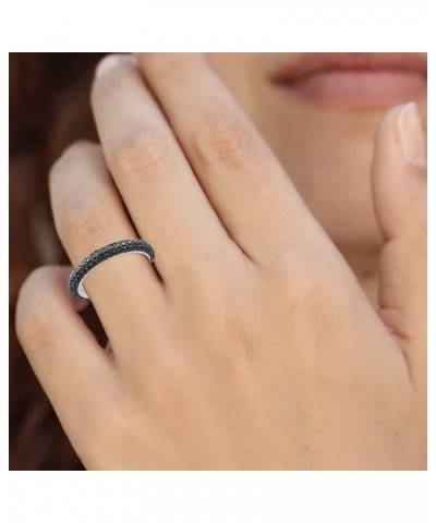 Sterling Silver Black Diamond Band Ring (7/8 cttw, Black Color, I3 Clarity) sterling-silver $125.40 Rings