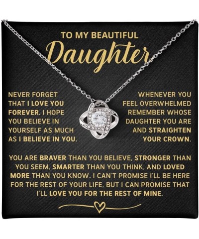 To My Daughter Necklaces From Mom, Daughter Necklace From Dad, Gifts For Daughters From Mothers, Father Daughter Gifts From M...