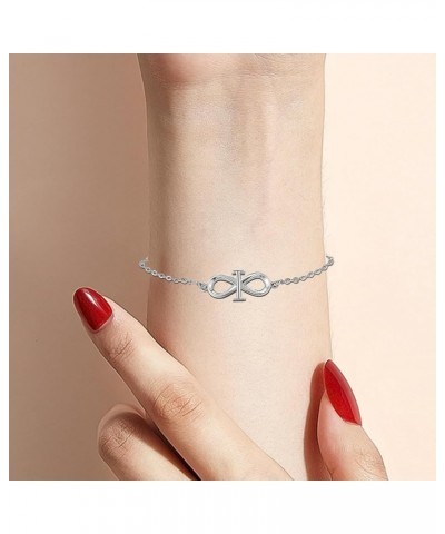 Name Initial A-Z Infinity Love Bracelets for Women Girls Letter Alphabet Dainty Adjustable Jewelry Christmas Birthday Gifts f...