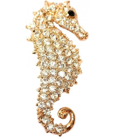 18k Gold Plated Multi-Color Crystal Sea Horse Brooch Pin White $8.66 Brooches & Pins