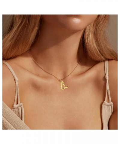 Dainty Initial Necklace for Women 14k Gold Letter Necklace Personalized A-Z Name Heart Necklace Monogram Choker Necklace for ...