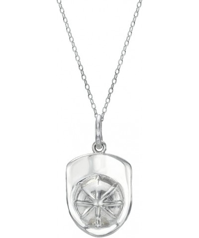 Sterling Silver Firefighter Helmet Pendant Necklace, 18 $14.69 Necklaces