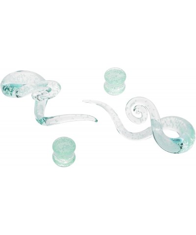 4PC Glass Ear Tapers Plugs 4G-14mm Green Glow Dark Handmade Gauges Piercing Jewelry Set 12mm (1/2") $8.48 Body Jewelry