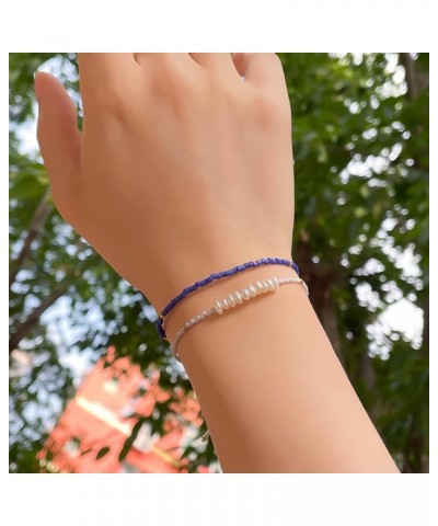 Miyuki Beaded Friendship Bracelets Thin Rope Bracelets Women Handmade Wrap Bracelets Jewelry Blue K $9.87 Bracelets