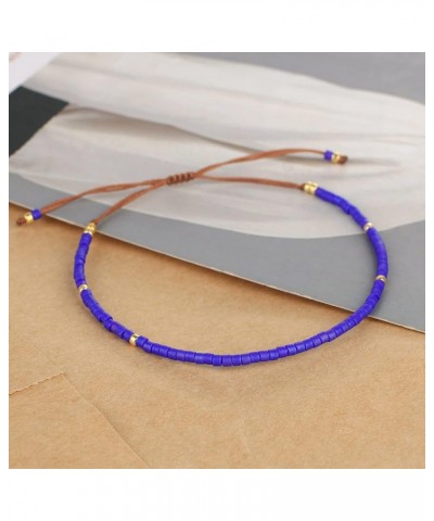 Miyuki Beaded Friendship Bracelets Thin Rope Bracelets Women Handmade Wrap Bracelets Jewelry Blue K $9.87 Bracelets