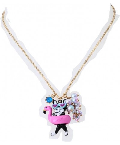 Party Animal Stud Earrings Bulldog/Flamingo Necklace $18.80 Earrings