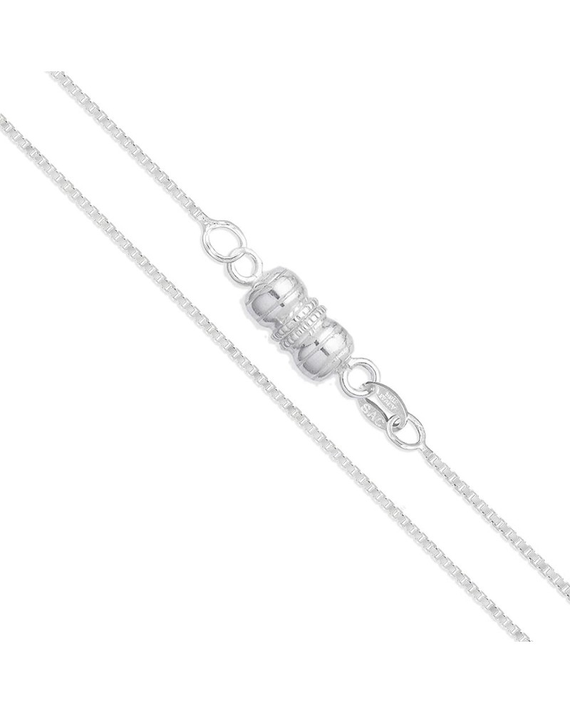 CHOOSE YOUR CLASP Sterling Silver 1mm Box Chain Necklace 16.0 Inches Magnetic Clasp $10.97 Necklaces