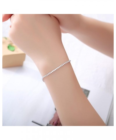 Bracelet for Women Birthstone Charm Eternal Love Crystal Jewelry Christmas Gifts for Women Girl Tennis Bracelet $8.99 Bracelets