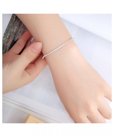 Bracelet for Women Birthstone Charm Eternal Love Crystal Jewelry Christmas Gifts for Women Girl Tennis Bracelet $8.99 Bracelets