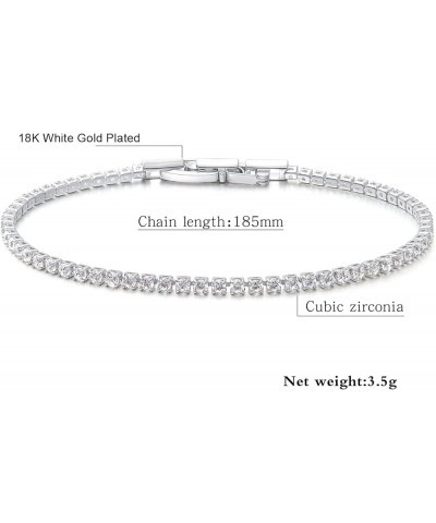 Bracelet for Women Birthstone Charm Eternal Love Crystal Jewelry Christmas Gifts for Women Girl Tennis Bracelet $8.99 Bracelets