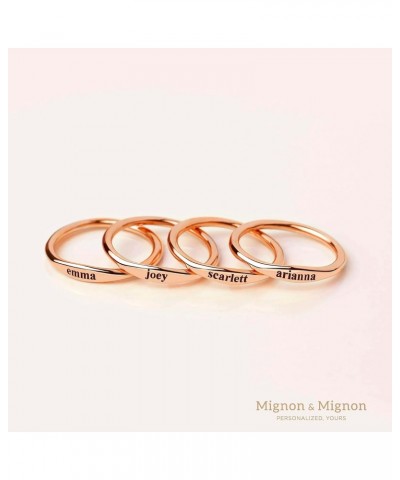 Custom Name Ring for Women Christmas Personalized Gift Mom Ring Personalized Stacking Dainty Engraved Matching Friend Bridesm...