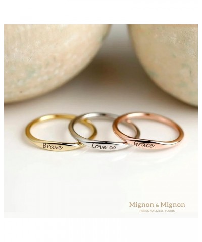 Custom Name Ring for Women Christmas Personalized Gift Mom Ring Personalized Stacking Dainty Engraved Matching Friend Bridesm...