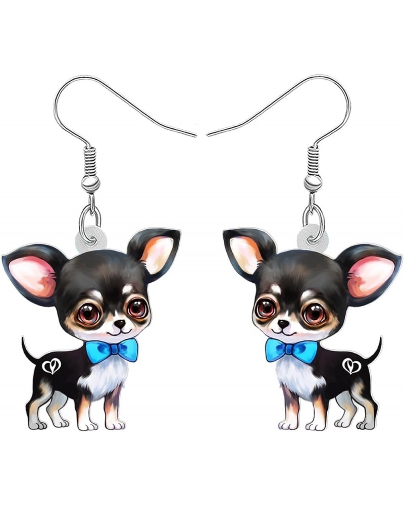 Acrylic Chihuahua Earrings Dangle Drop Fashion Pet Jewelry for Women Girls Kids Charm Gift Chihuahua B $6.47 Earrings