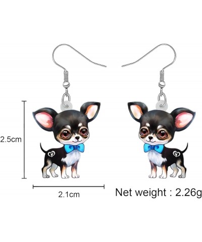 Acrylic Chihuahua Earrings Dangle Drop Fashion Pet Jewelry for Women Girls Kids Charm Gift Chihuahua B $6.47 Earrings