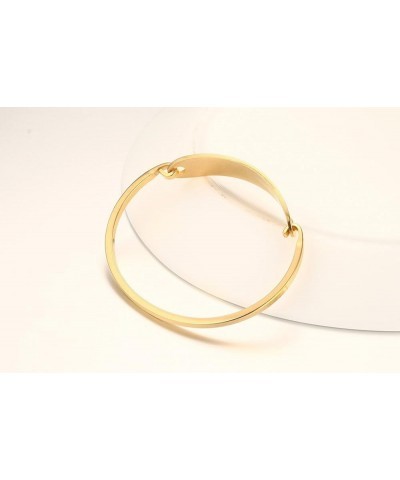 Free Custom Engraving Stainless Steel Catch Hook Oval Fit Medical Alert ID Bangle Bracelet Gold-60mm type 1 diabetes $10.07 B...