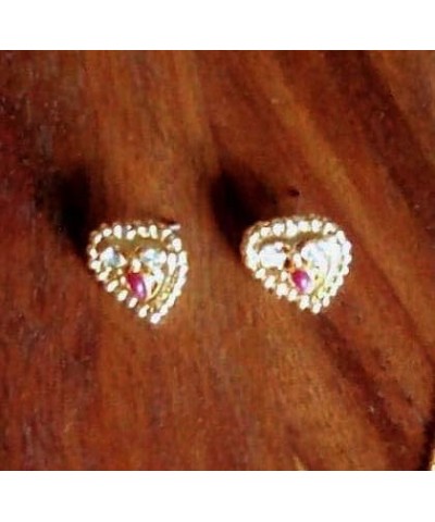 Indian Bollywood Artistic large stud designer Earrings jewelry in Gold or Silver Tone For Women. D282 Red $11.19 Earrings