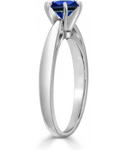 14K White Gold Round Blue Sapphire Gemstone Engagement Ring (1/4-1cttw) 6-Prong Set Size 4-9 0.75 carats $159.30 Rings