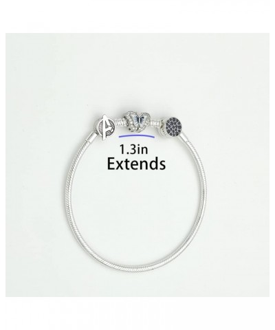 Pandora style bracelet extenders, extend any European style bracelet, add 1.3, 1.5 inches of 925 silver color removable exten...