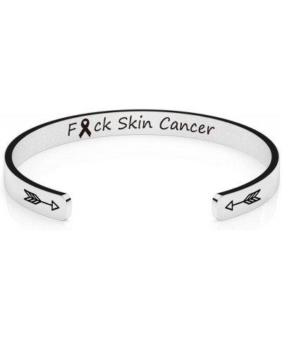 Cancer Survivor Gifts for Women Inspirational Cuff Bracelet Stainless Steel Engraved Jewelry Birthday Christmas Gift for Her ...