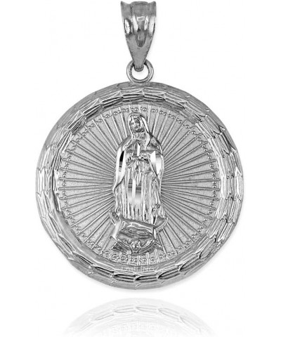 Sterling Silver Virgin Mary Guadalupe Medallion Pendant Necklace Pendant only $18.23 Necklaces