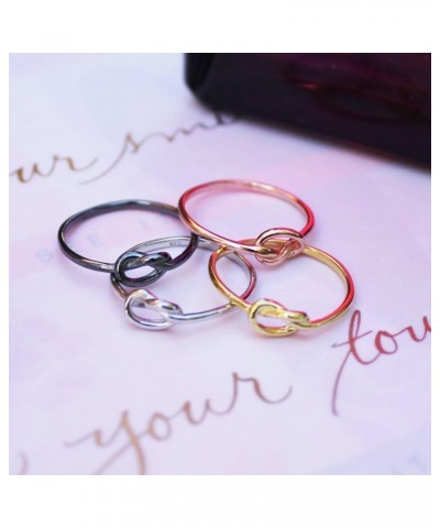 Choose Your Color Sterling Silver Knot Ring Rose-Gold Tone--Size 12 $8.39 Rings