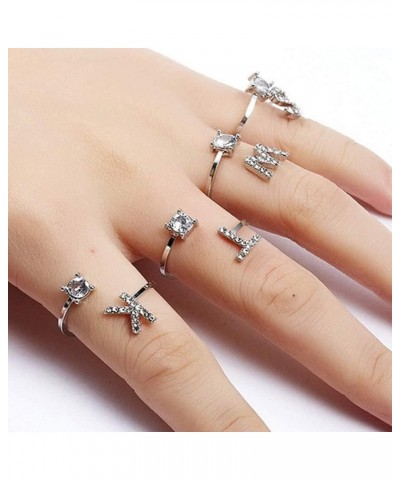 3Pack Initial Jewelry Sets Rings Uppercase Pendant Necklace Earrings Studs Women Girls Accessories A $8.84 Jewelry Sets