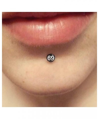 Clear PTFE Flexi Tragus Labret Chin Piercing 16g with a 3mm Flat Silver Tops LOGO: FUCK ME $8.67 Body Jewelry