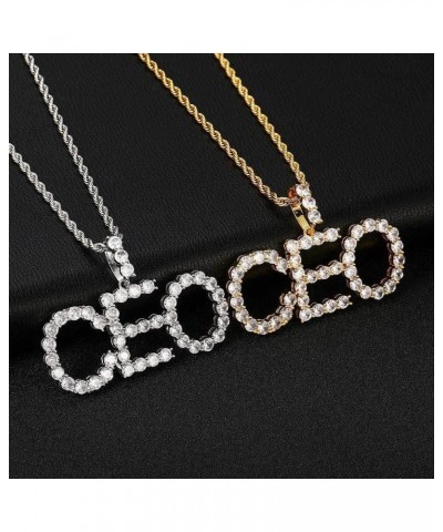 Custom Bubble Letters Name Necklace Iced Out Name Necklace Personalized with 24 Inch Rope Chain Customized Name Pendant Initi...