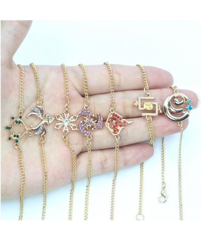 Genshin Impact Bracelet Rock Fire Wind Water Seven Elements Golden Metal Wrist Chain Charm Bracelet for Women Girls g $9.43 B...