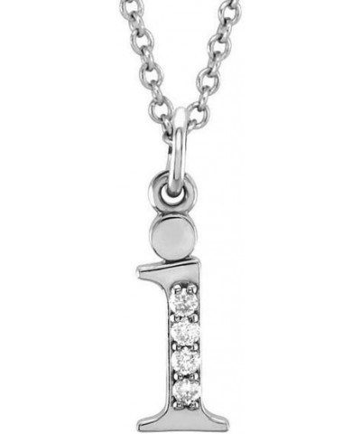 0.05 Carat (ctw) 14K Diamond Lowercase Letter 'a' to 'z' Initial Pendant, White Gold i $40.51 Pendants