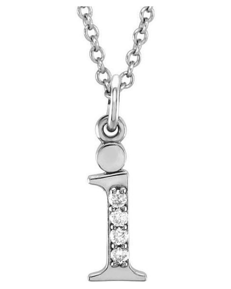 0.05 Carat (ctw) 14K Diamond Lowercase Letter 'a' to 'z' Initial Pendant, White Gold i $40.51 Pendants