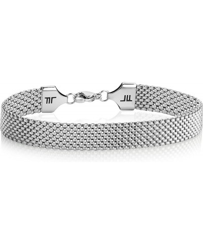 8 Inch Tailored Silver Plated Mesh Link Bracelet For Men and Women Rose Gold 8 Inch Mesh $25.64 Bracelets