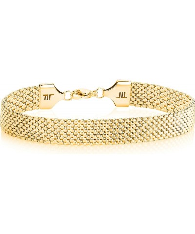 8 Inch Tailored Silver Plated Mesh Link Bracelet For Men and Women Rose Gold 8 Inch Mesh $25.64 Bracelets