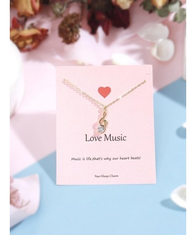 Music Lover Gifts,Treble Clef Music Note Necklace Music Festival Outfits Women Z5::silver $9.17 Necklaces