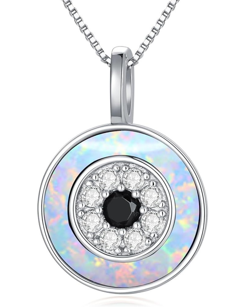 Evil Eye Pendant Necklace for Women 925 Sterling Silver Greek Protection Jewelry Amulet Gift for Girls Boys M1 $17.63 Necklaces