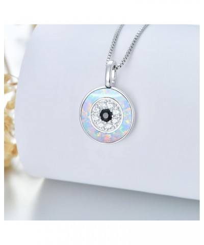 Evil Eye Pendant Necklace for Women 925 Sterling Silver Greek Protection Jewelry Amulet Gift for Girls Boys M1 $17.63 Necklaces