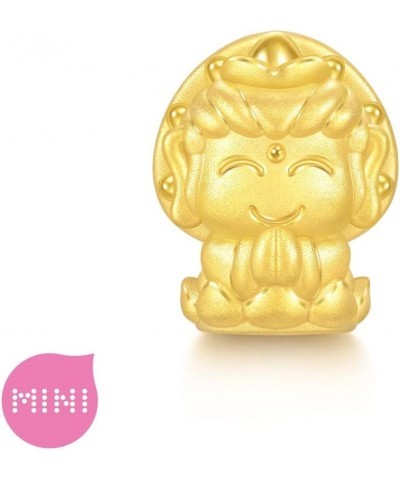 999 24K Solid Gold Zodiac Guardian Buddha Mini Charm Bracelet for Women and Men Buddha for Zodiac Rat $86.00 Bracelets