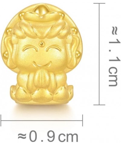 999 24K Solid Gold Zodiac Guardian Buddha Mini Charm Bracelet for Women and Men Buddha for Zodiac Rat $86.00 Bracelets