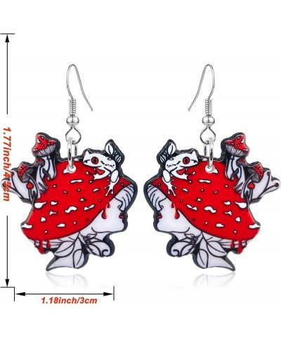 Mushroom Earrings Cute Mushroom Female Body Earrings Creative Acrylic Dangle Earrings Funny Holiday Gifts mushroom-6 $6.23 Ea...