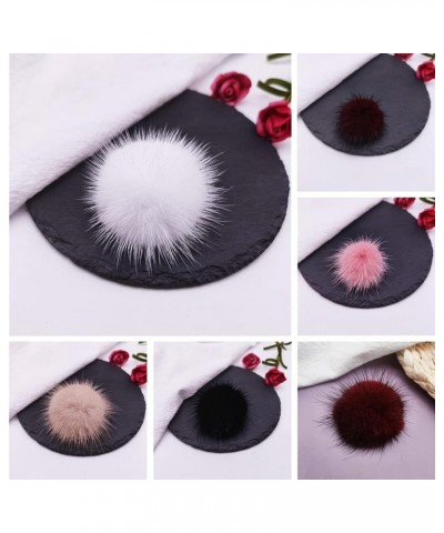 Cute Pom Poms Brooches Mink Fur Fluffy Brooches Pins Women Colorful Plush Lapel Pin for DIY Wedding Bag Shoes Grey $7.12 Others