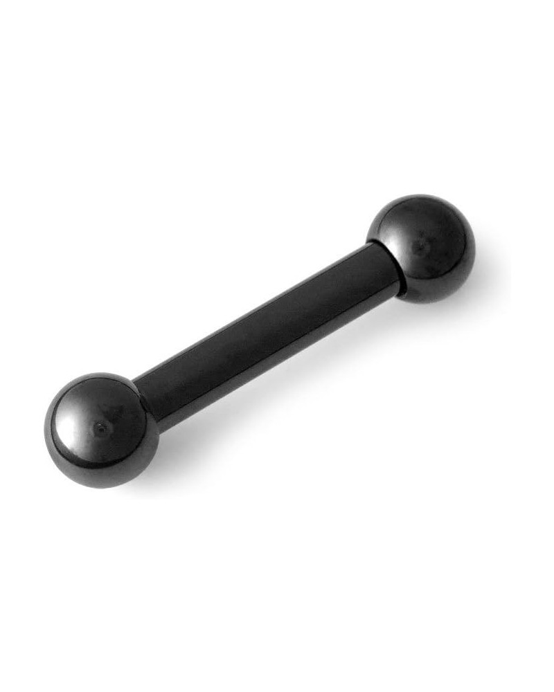 316L Black PVD Coated Surgical Steel Straight Barbell 8g 0.38 Inches $12.64 Body Jewelry