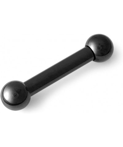 316L Black PVD Coated Surgical Steel Straight Barbell 8g 0.38 Inches $12.64 Body Jewelry