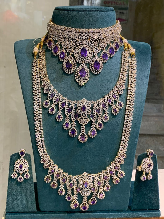 Purple Long Diamond Finish Long Haram