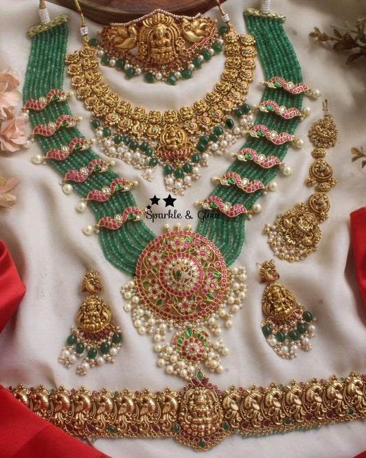 Combo Jewellery With Kemp and Golden Necklace Short