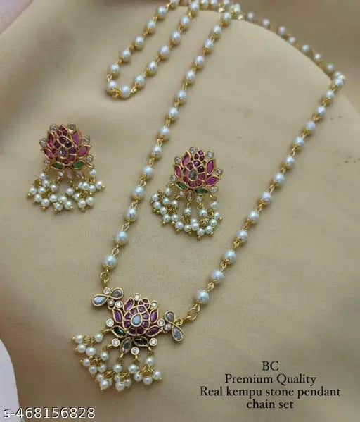 Latest Traditional Antique Multi Stone Necklace Set for Women